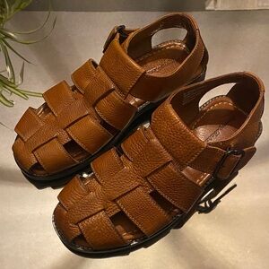 Tommy Bahama Anchors Fisherman Brown Leather Sandal, Men’s 9